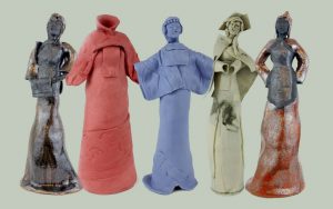Deanna Roberts - Ceramic Artist - Japanese ladies (grey background)