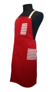 Candy Cane Red 2 - Pottery split-leg apron