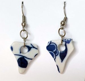 Blue on White Porcelain earrings