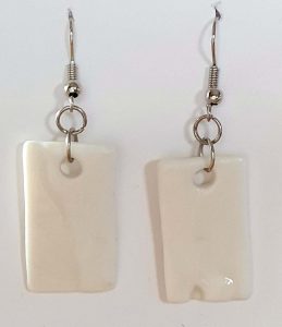 White Porcelain Day or Night Earrings