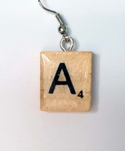 Scrabble Letter Earring x 1 - A