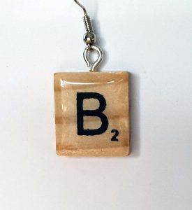 Scrabble Letter Earring x 1 - B