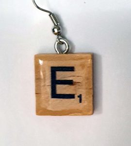 Scrabble Letter Earring x 1 - E