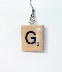 Scrabble Letter Earring x 1 - G