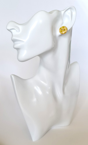 Gingham Green Earrings 1.5cm - Deanna Roberts Studio