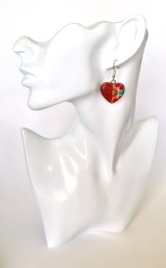 Hearts Divided Earrings 2.5cm x 2.3cm - Deanna Roberts Studio