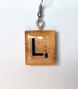 Scrabble Letter Earring x 1 - L