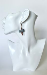 Multi coloured - Copper Earrings 3.5cm x 1.5cm - Deanna Roberts Studio