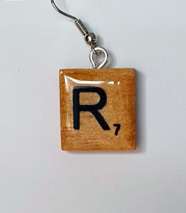 Scrabble Letter Earring x 1 - R