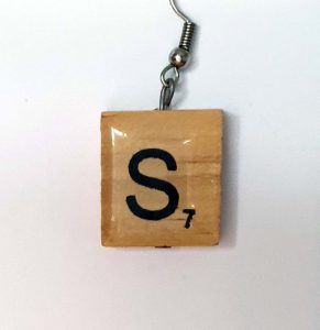 Scrabble Letter Earring x 1 - S