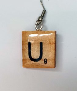 Scrabble Letter Earring x 1 - U