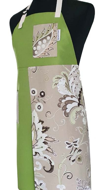 Lime & Mint Cream Split-Leg apron - Deanna Roberts Studio (2)