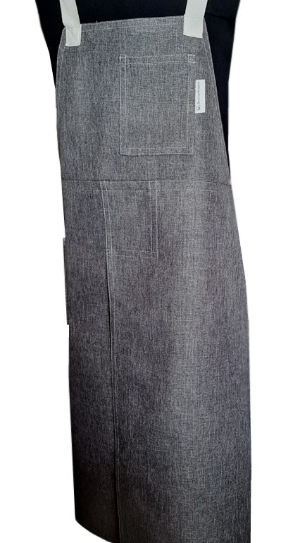 Dusty Charcoal Split-leg apron - Deanna Roberts Studio (78 x 92) Crossover back