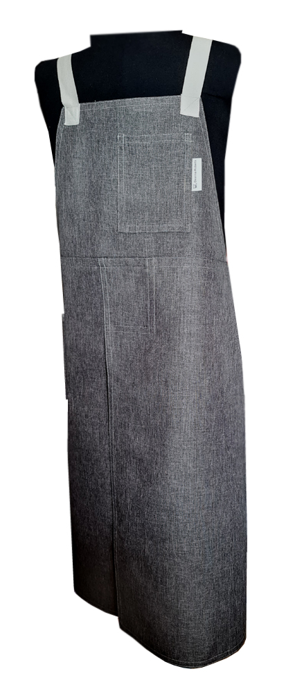 Dusty Charcoal Split-leg apron - Deanna Roberts Studio (78 x 92) Crossover back