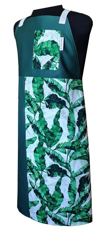 Rainforest Split-leg apron (78 x 91) Crossover back - Deanna Roberts Studio