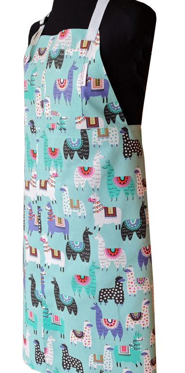 Gllama Split-leg apron (80 x 89) adjustable neck ties and waist straps - Deanna Roberts Studio