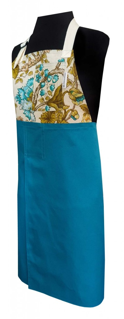 Shoreline Split-leg apron (79 x 89) with adjustable neck strap & waist ties - Deanna Roberts Studio