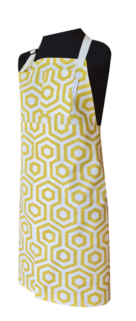 Inca Gold Split-leg apron (81 x 87) with adjustable neck strap and waist ties - Deanna Roberts Studio