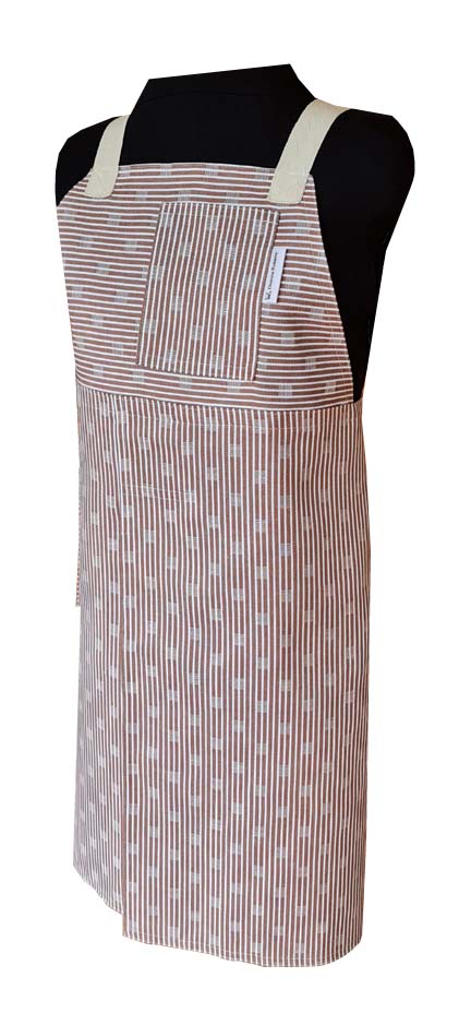 Spicy Latte Split-leg apron (76 x 86) Crossover back - Deanna Roberts Studio