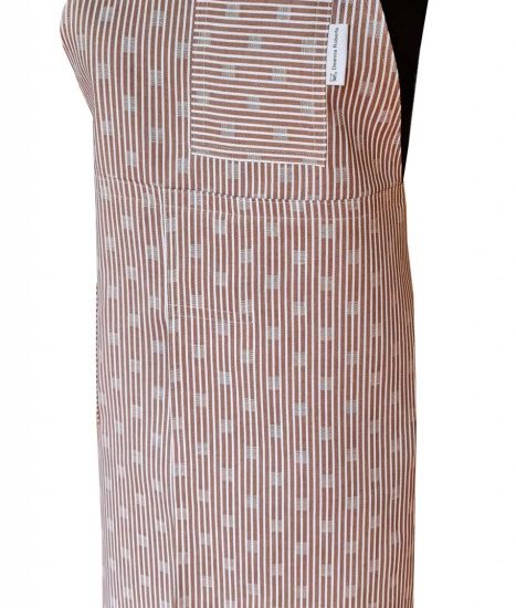 Vanilla Latte Split-leg apron (76 x 89) with adustable neck strap & waist ties - Deanna Roberts Studio
