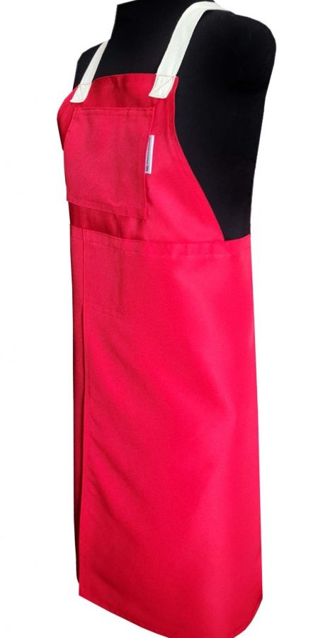 Firecrab 2 Split-leg apron (77 x 89) Crossover back and large bib pocket - Deanna Roberts Studio