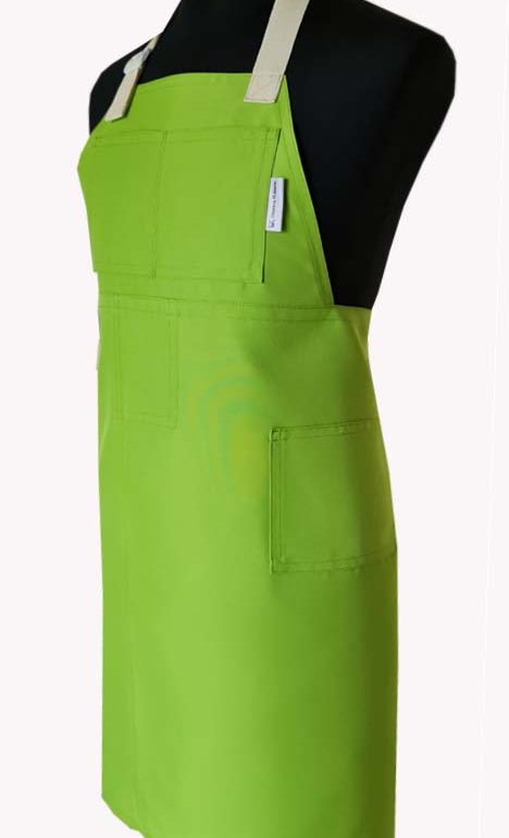 Charlie Split-leg apron (79 x 87) with adjustable neck strap & waist ties (water resistant), additional hip pocket & double bib tool pocket - Deanna Roberts Studio