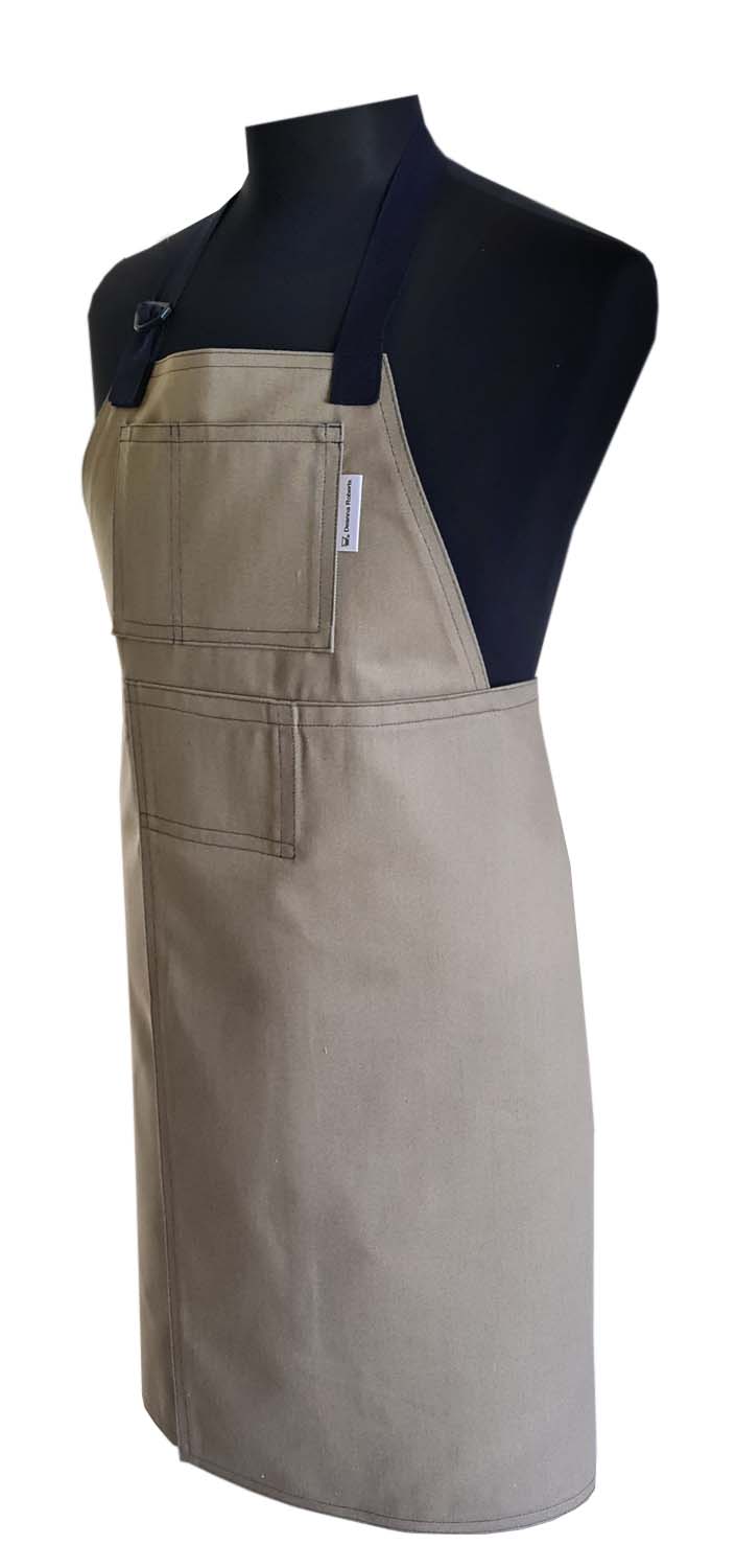 Tradie Blue Split-leg Apron (80 x 89) with adjustable neck strap & waist ties (and extra wide overlap mid-section)