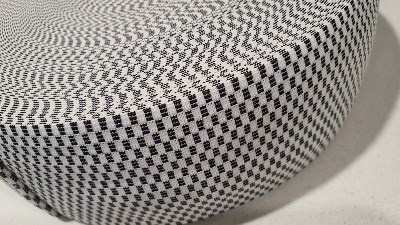 80mm Chequerboard Black & White ('Grand Prix' or 'Chef') Knitted Elastic $2.50 per metre Black and White, Firm and stretchy, Comfortable to wear, Great for sports wear, trimming garments, edging clothing, waistbands, headbands, wristbands, millinery, luggage etc