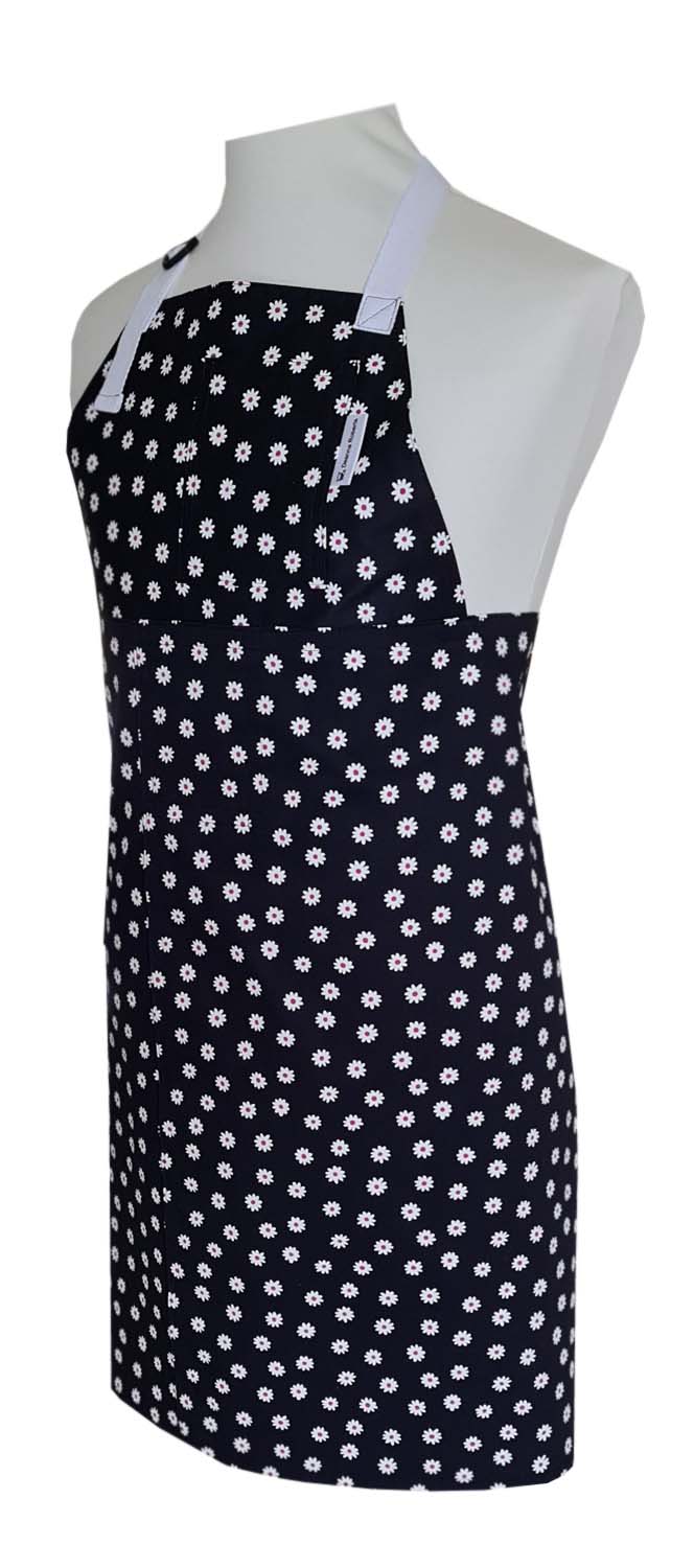 Daisy Nights Split-leg apron with adjustable neck strap & waist tie 79 x 88 - Deanna Roberts Studio