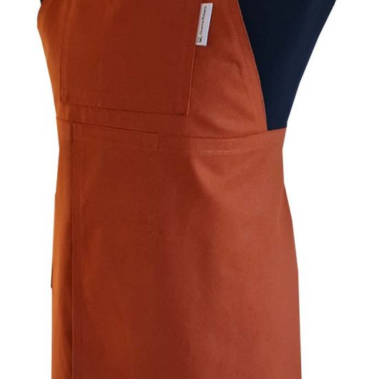 Rusty Split-leg Apron 76 x 87 with adjustable neck strap & waist ties & large bib pocket - Deanna Roberts Studio