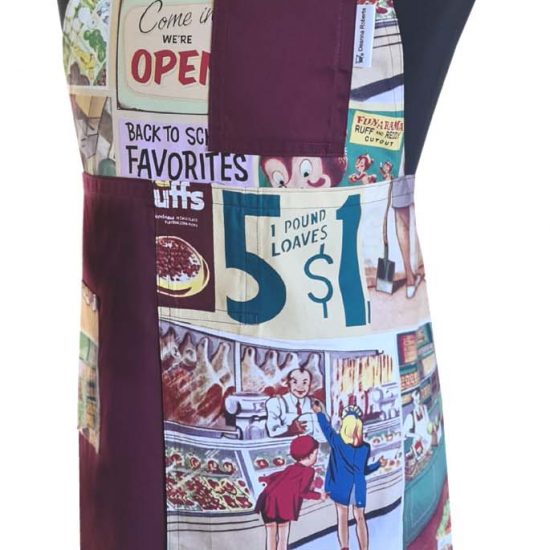 The Local Split-leg apron 76 x 87 with Adjustable neck strap & waist ties - Deanna Roberts Studio