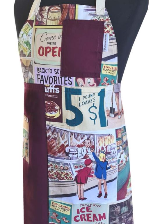 The Local Split-leg apron 76 x 87 with Adjustable neck strap & waist ties - Deanna Roberts Studio