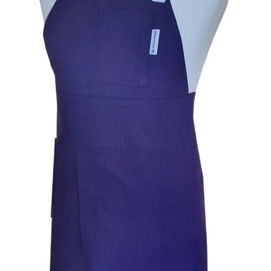 Violet Split-leg apron 79 x 88 with adjustable neck tie & waist strap - Deanna Roberts Studio