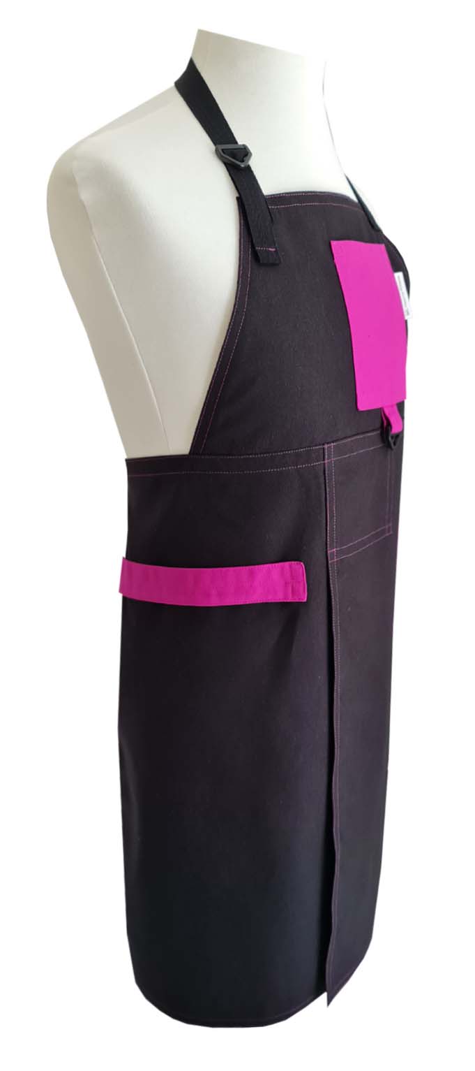Endessa Split-leg apron with custom pocket and towel loop - Deanna Roberts Studio