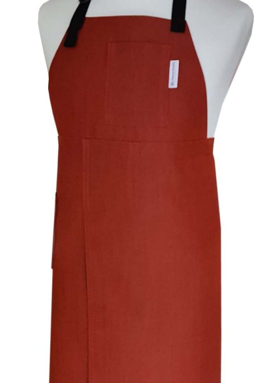 Red Rock Split-leg apron 78 x 88 with adjustable neck strap & waist ties - Deanna Roberts Studio