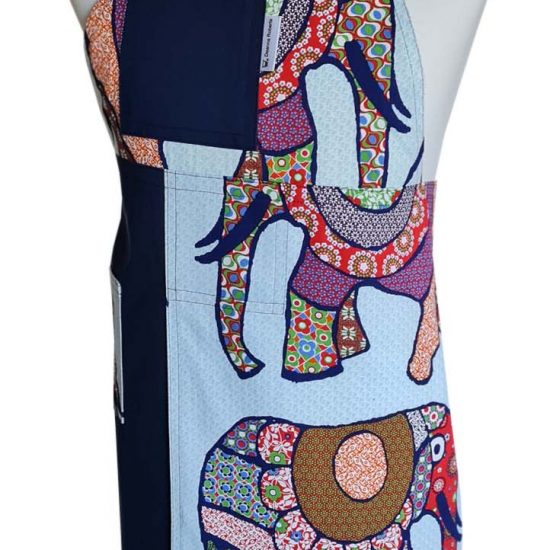 Colourphant Split-leg apron 76 x 89 with adjustable neck strap & waist ties - Deanna Roberts Studio