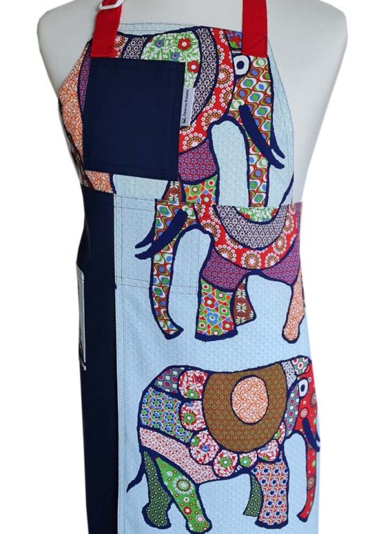 Colourphant Split-leg apron 76 x 89 with adjustable neck strap & waist ties - Deanna Roberts Studio