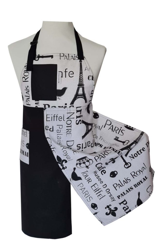 Paris Split-leg apron 76 x 90 with adjustable neck strap & waist ties - Deanna Roberts Studio