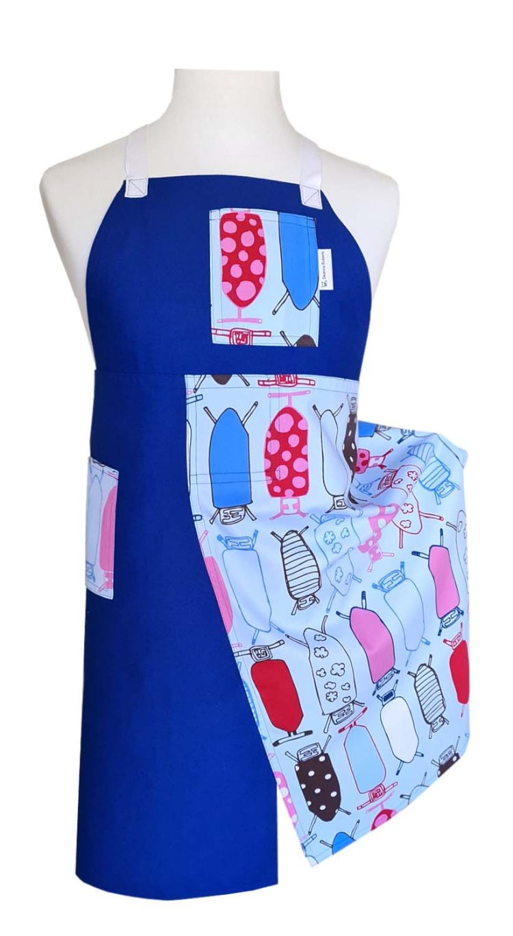 Pressed for Time Split-leg apron 80 x 91 with Crossover back - Deanna Roberts Studio