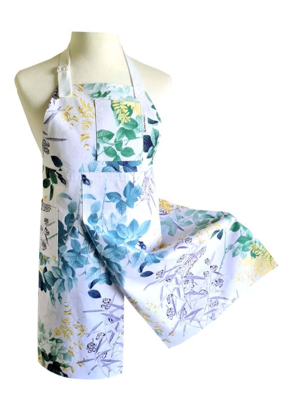 Spring Fest Split-leg apron 78 x 89 with adjustable neck strap & waist ties - Deanna Roberts Studio