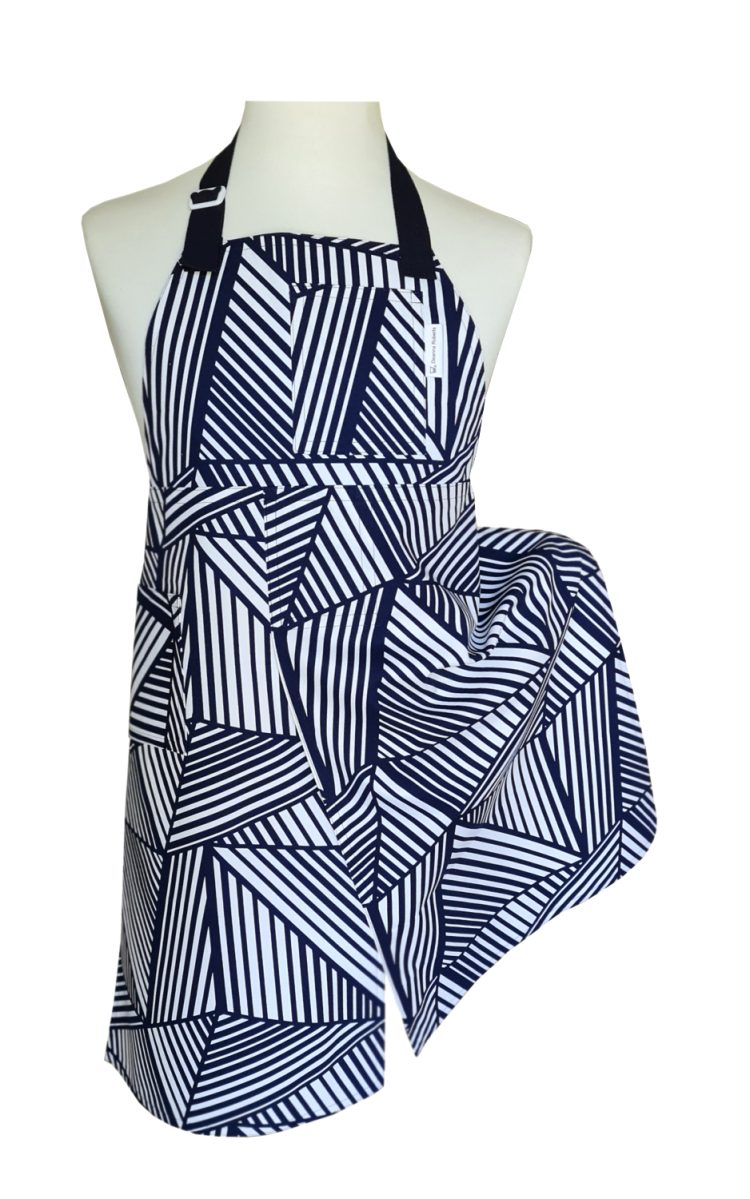 Puzzle Split-leg apron 78 x 89 with adjustable neck strap & waist ties - Deanna Roberts Studio