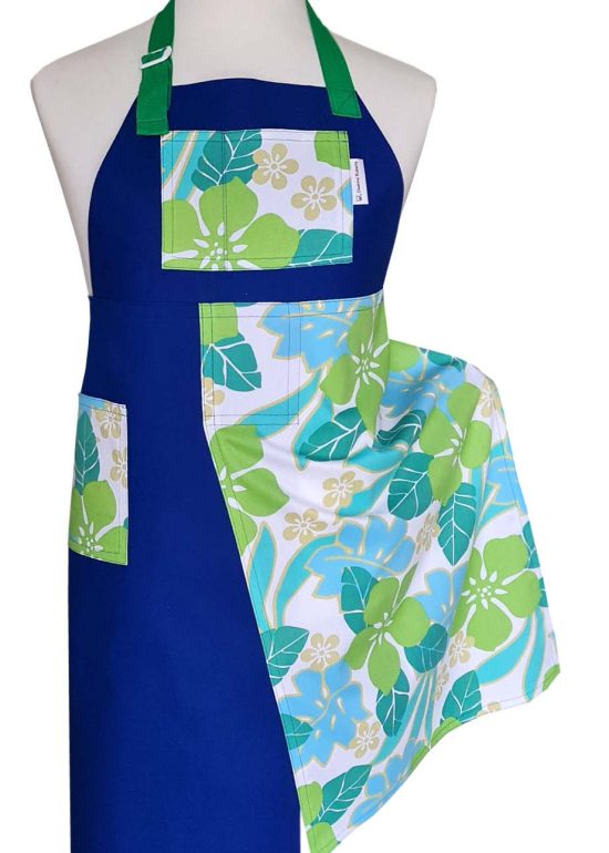 Lakeside Split-leg apron 76 x 88 with adjustable neck strap & waist ties - Deanna Roberts Studio