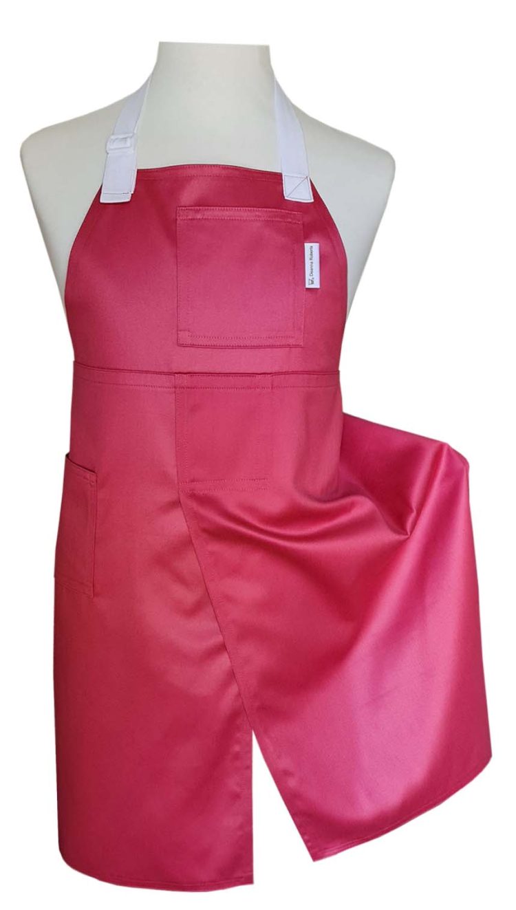 Watermelon Split-leg apron 76 x 88 with adjustable neck strap & waist ties - Deanna Roberts Studio