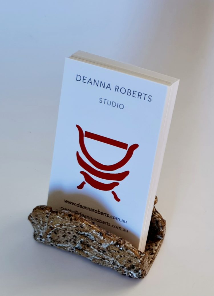 Snow Rock Business Card Holder 6.5cm x 3cm x 3cm - Deanna Roberts Studio