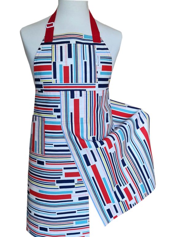 Colour Code Split-leg Apron 75 x 89 with adjustable neck strap - Deanna Roberts Studio