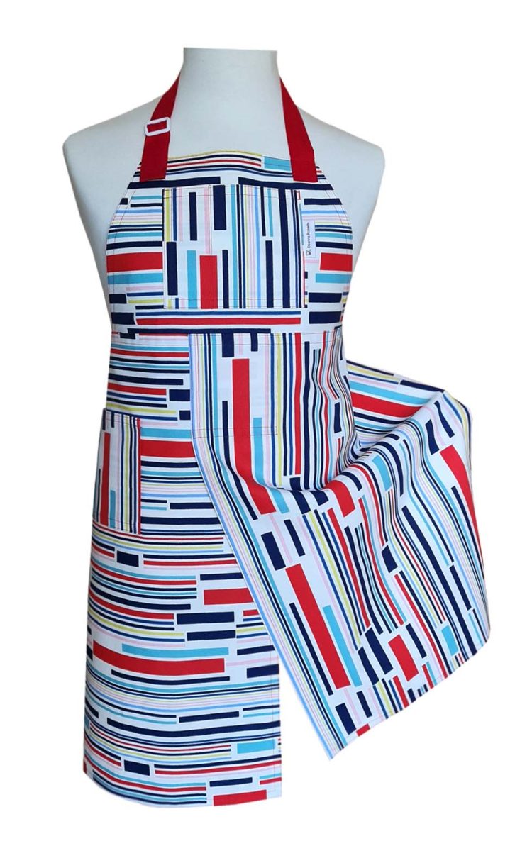 Colour Code Split-leg Apron 75 x 89 with adjustable neck strap - Deanna Roberts Studio