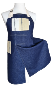 Denim Sands Split-leg apron 77 x 90 with adjustable neck strap - Deanna Roberts Studio