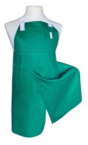 Emerald Split-leg apron 78 x 89 with adjustable neck strap - Deanna Roberts Studio