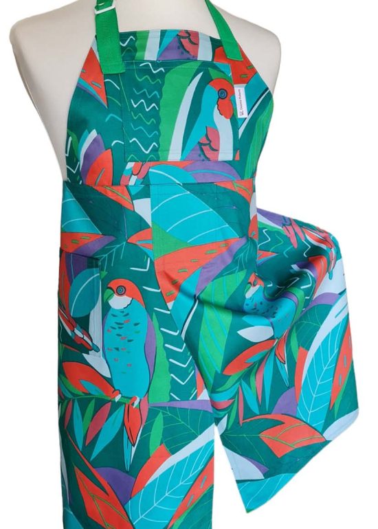 Rio Split-leg apron 78 x 89 with adjustable neck strap - Deanna Roberts Studio