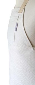 Snowfall Split-leg apron 75 x 87 with adjustable neck strap - Deanna Roberts Studio